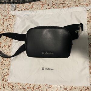 lululemon Black leather everywhere belt bag